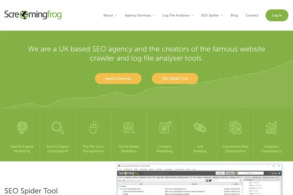 Screaming Frog : outil d’analyse SEO, spider SEO pour analyser les pages de votre site Web et booster votre référencement naturel (SEO)