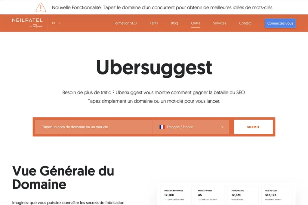 Ubersuggest : un outil de recherche de mots-clés pour booster le référencement naturel de votre site Web